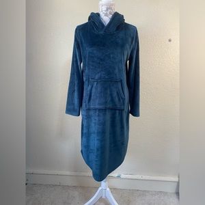 32‎ degrees heat womens hooded plush cozy sleep lounger, green size S/M